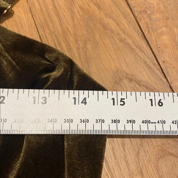 Taylor Velvet Olive Green Spaghetti Strap Side Vents Cowl Drape Front SMALL - Picture 4 of 7